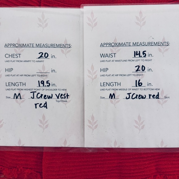 J.Crew Textured Bouclé Two-Piece Skirt Set Red Size Medium - Picture 15 of 15